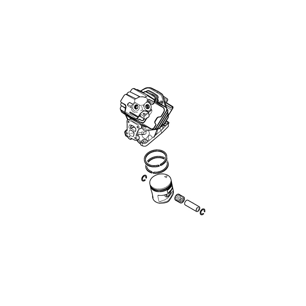 Cilindro con pistone Ø 47 mm originale per motoseghe Stihl MS 362 - 11400201211