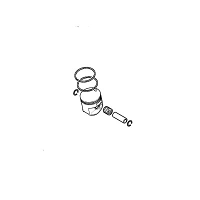 Pistone Ø 50 mm originale per motoseghe Stihl MS 400 C-M - 11400302014