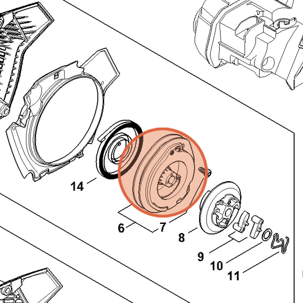 Tamburo fune originale per motoseghe Stihl - 11481901000