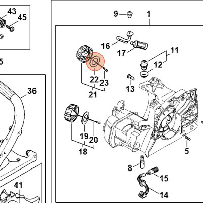 Anello di tenuta originale per motoseghe Stihl - 00003591207