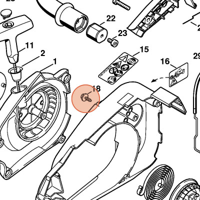 Vite IS P4x12 originale per motoseghe Stihl - 91040033002